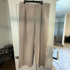 Abercrombie & Fitch Beige Wide Leg Trousers size 18/34 Tall